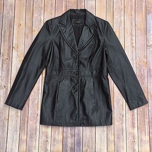 Really nice black leather coat from Colebrook